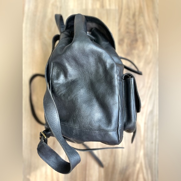 MADEWELL $228 The Transport Rucksack in Black Leather LNC w - Picture 11 of 14